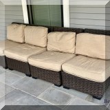 L01. Four-piece all-weather wicker outdoor seating. 